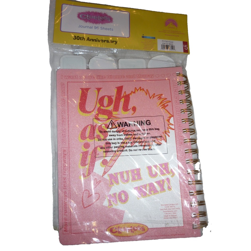 NEW CLUELESS 30th Anniversary Blush Pink Colored Journal 96 Sheets /Sealed